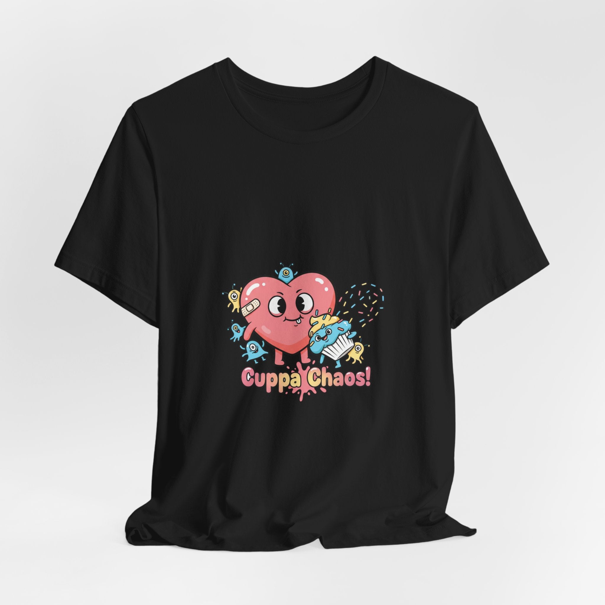 Cuppa Chaos tee | cute irony, tiny monster humor