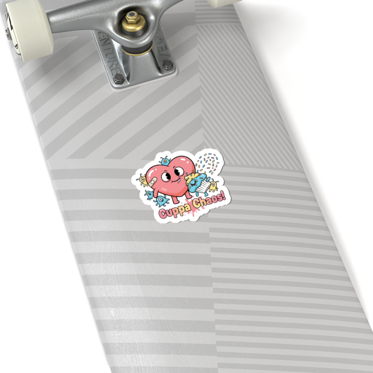 Cuppa Chaos Kiss-Cut Sticker | mildly unhinged cute, chaotic kawaii