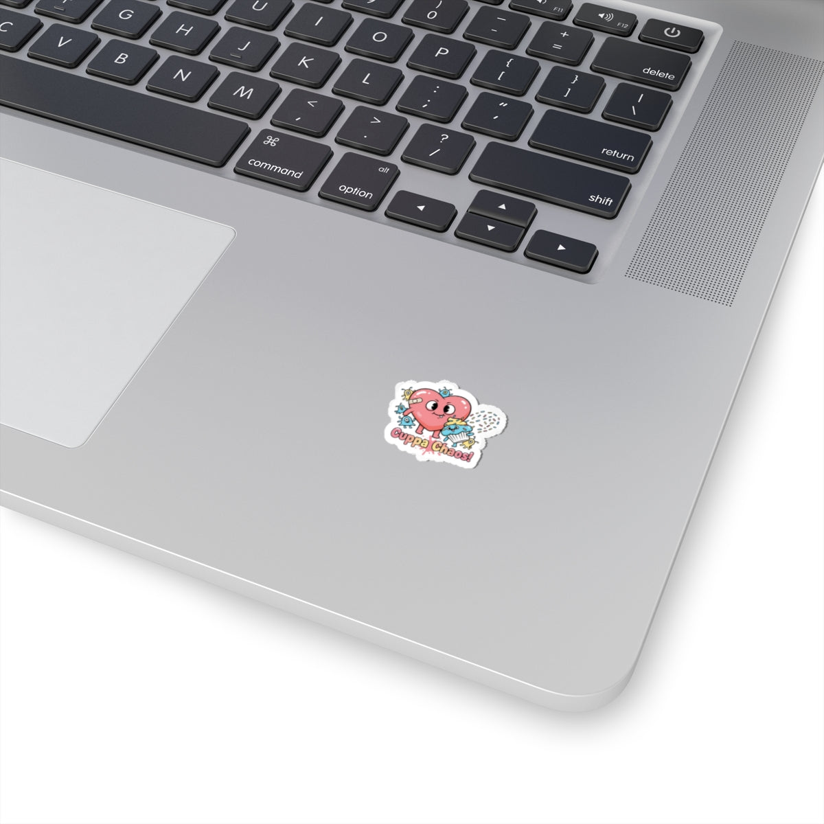 Cuppa Chaos Kiss-Cut Sticker | mildly unhinged cute, chaotic kawaii